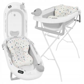   Baba fürdőkád - Primabobo OLA ÖSSZEHAJTHATÓ FÜRDŐ ÁLLVÁVAL, káddal, hőmérővel, párnával