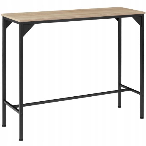  TecTake Kerry téglalap alakú asztal 120 x 40 x 100,5 cm fekete