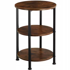    TecTake Colchester asztal, kerek, 40 x 40 x 61 cm, barna árnyalatok