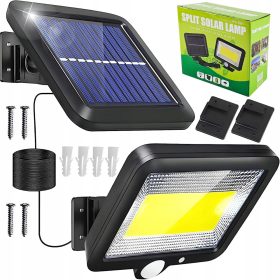   Solar Lámpa halogén LED -es mozgásérzékelővel 15W IP66 fényszóró