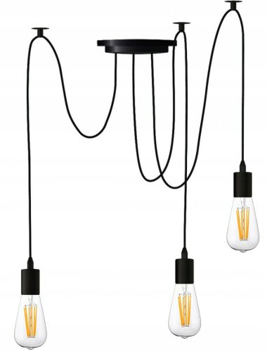 Függő mennyezeti lámpa 3x E27 LED LOFT Superled Chandelier