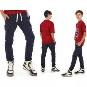   Gyermek melegítőnadrág - Pulóverek, milíciák, lengyel termék - 146 Navy Blue