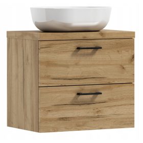   Függő fürdőszoba szekrény munkalapú mosdóval 60 színű gyártóval