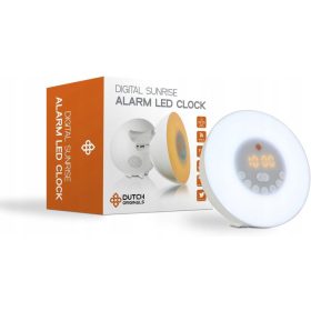 Óra - MatMay ébresztőóra, fehér, 16,8 cm