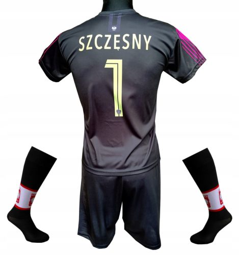 Kosárlabda ruhakészlet - Kapus ruhája Szczęsny Polska t -phirt + rövidnadrág + Gaiters :: M