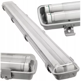   Hermetikus lámpatest, 120cm-es lámpa + 2x 18W fénycső, ERŐS LED, Kiváló minőség