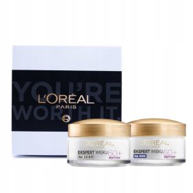    L'Oreal Paris Age Expert 60+ szett: ránctalanító nappali krém peptidekkel és kaméliaolajjal és regeneráló éjszakai krém