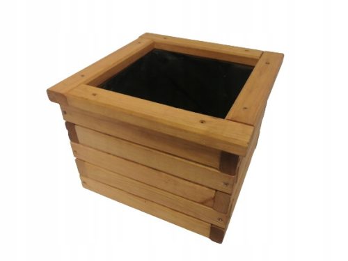 BRUKERS virágcserép 34 cm x 34 x 25,5 cm natúr fa, barna és bézs árnyalatok