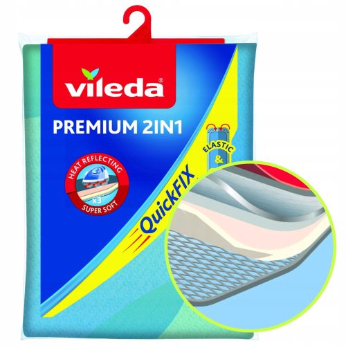 Vasalódeszka huzat - Vileda Premium vasalórakó 2in1 130x45 vasalódeszka