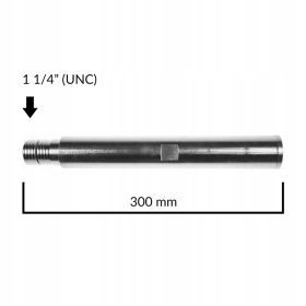   Szerszám adapter - Acélhosszabbítás 1 1/4 "UNC 300 mm -es titán