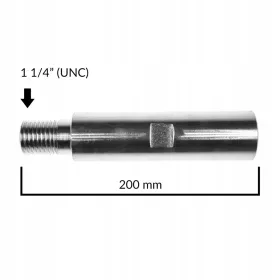   Szerszám adapter - Acélhosszabbítás 1 1/4 "UNC 200 mm -es titán