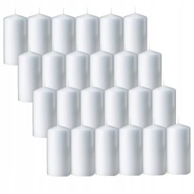   Gyertya - Hagyományos paraffin gyertya, illatmentes Bispol, 24 db + Mononegro standard gyufa, 38