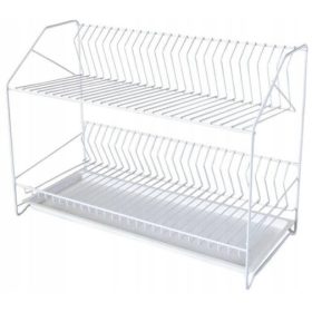   Edény szárító - Vaszkuláris szárító dupla fehér csepegtető 50 cm