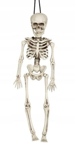 Halloween csontváz dekorációk, amelyek mesterségesek lógnak