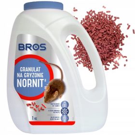   Egerek és patkányok elleni védelem - Noranit rágcsáló granulátumok rágcsálókon, 1 kg -os bros