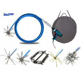    TURBOSPINNER nagyon kemény korom tisztításához, 5 fej, TELJES TENGELY, 12 méter