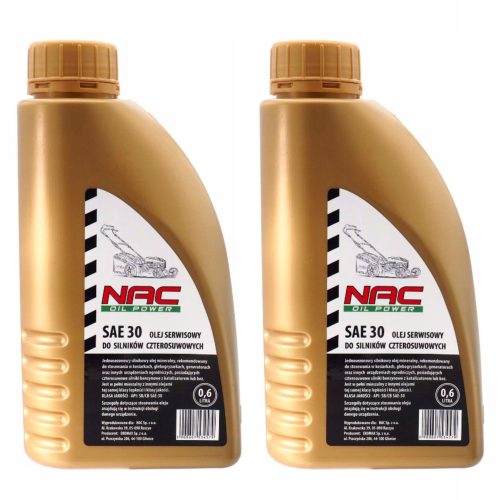 Fűnyíró olaj - Olaj négyütemű motorokhoz NAC SAE30 0.6L