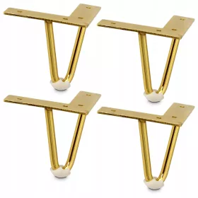   4x láb bútor láb arany tetőtéri láb a bútor lábához a szekrény alatt H10cm ágy