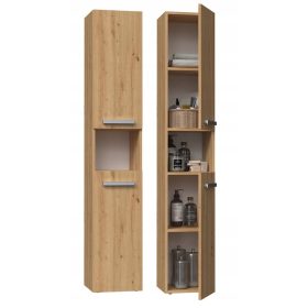  NEL fürdőszobai szekrény polc és kézműves tölgy