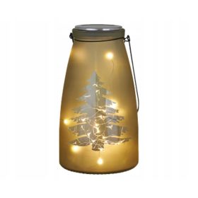   Karácsonyi gyertyatartó, lámpás - Casa deco LED üveglámpa