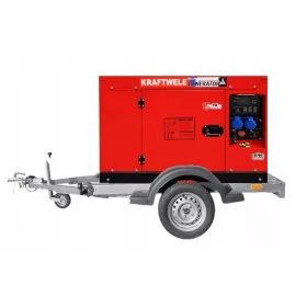   Hordozható egyfázisú generátor KraftTWele 14400 W gázolaj