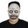 Halloween maszk horror fehér arc, fehér szem félelmetes mosolygós latex szellemmaszk