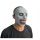 Halloween horror latex maszk fehér szemek fehér arc félelmetes mosolygó maszk