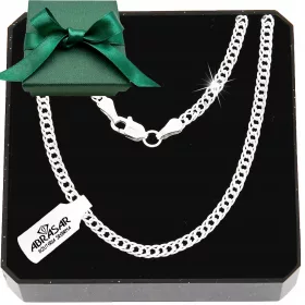    EZÜST FÉRFI ROMBO LÁNC 55cm 925 EZÜST TELJES AJÁNDÉKBA