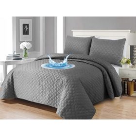   Takaro - Poliészter ágytakaró 220 cm x 200 cm szürke árnyalatok