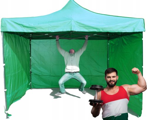  27kg 3x3 ERŐSEBB KERTI SÁTOR, KERESKEDELMI PAVILON, AUTOMATIKUSAN ÖSSZEHAJTHATÓ