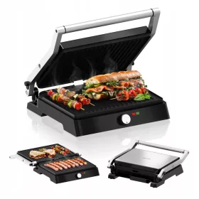    Összecsukható elektromos grill Cherry Intense 50 ezüst/szürke 2200 W