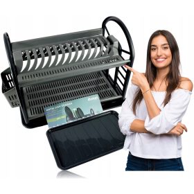   Edény szárító - Érrendszeri szárító műanyag többszörös szilárdszürke