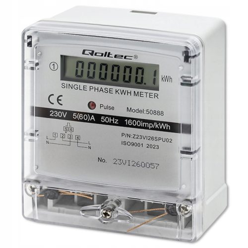 Qoltec mérő 230 V 5 A