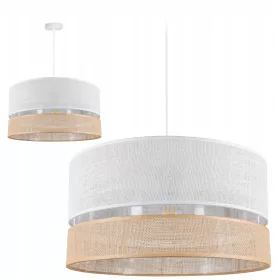   Függő lámpa mennyezeti csillár modern boho boho juta fehér bézs led