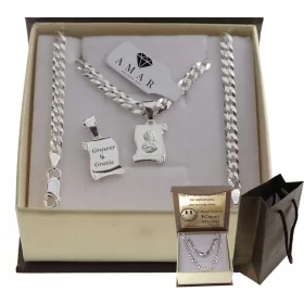    EZÜST TELJES FÉRFI PÁNCÉLLÁNC PR FÜGGEL. 925 + INGYENES VÉSZ