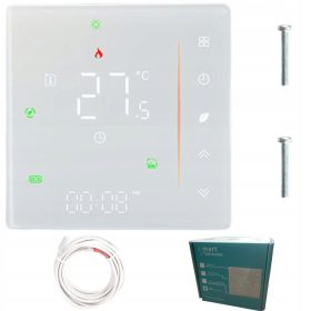    ELEGÁNS TERMOSZTÁT FŰTÉSHEZ WIFI ZigBee SZÉTŐ TUYA LCD 16A SMART WHITE