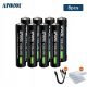 8 db. Kis akkumulátor USB 1100 MWh 1,5 V AAA