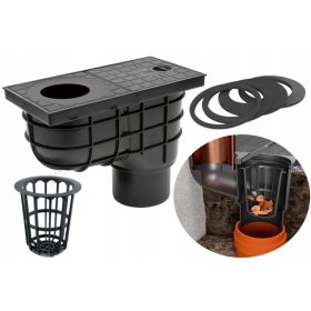 CHUDEJ ülepítő tartály 110 mm fekete