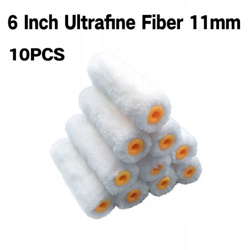 10 db/készlet 6 hüvelykes mini festőhenger ecset mikroszálas 11 mm hosszú 15 cm kicsi