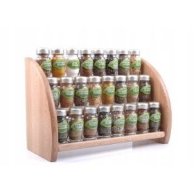   Élelmiszertartó - Fából készült fűszertartó 24 TERMÉSZETES