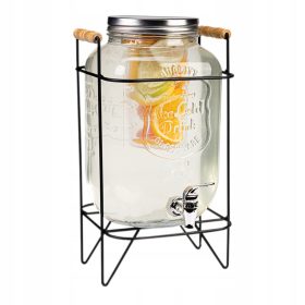    8 literes edény csappal limonádé vízhez italokhoz italokhoz gyümölcslevekhez puncs állvánnyal