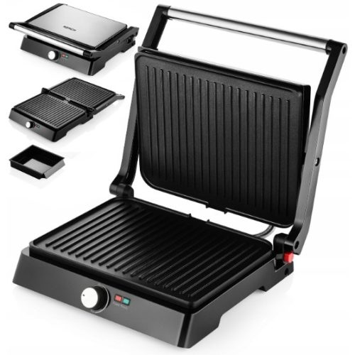  ELEKTROMOS GRILL PANINI SZendvicssütő KERCH PUR 2700W KENYIRÍTÓ