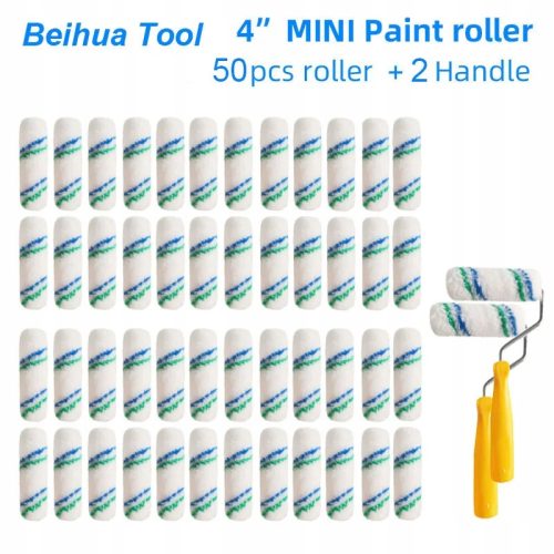 52db/set 4 hüvelykes festékhenger -kefe 50db és 2Handle mini henger a falhoz