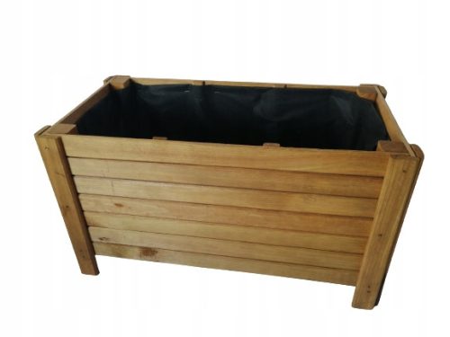  BRUKERS virágcserép 62 cm x 32 x 33,5 cm barna és bézs fa árnyalatai