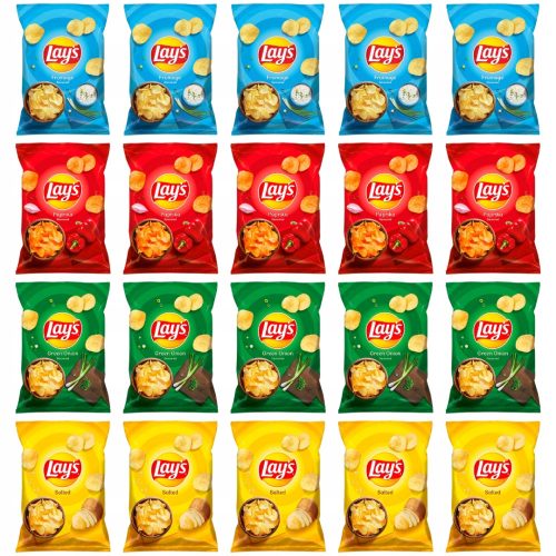 Lay's burgonya chips + paprika + hagyma + sózott MIX 20x 40g