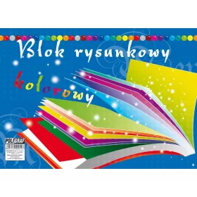    RAJZBLOKK SZÍNES A4-es lapokkal 20 lap POLIGRAPH készlet 10 DB