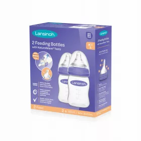   Bébiüveg - Lansinooh palackkészlet természetes hullám cumi 160 ml 2 darab