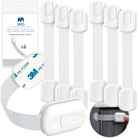   Gyermekbiztonsági biztosítás - A fiókos szekrények univerzális védelmi zárja a retesz 6 db -hoz