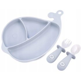  Gili Gums tányér, szürke szilikon