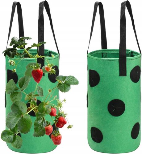  Basszus virágcserép 22 cm x 22 x 38 cm átmérőjű 22 cm zöld filc árnyalatú